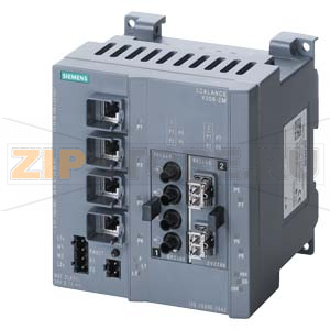 Управляемый промышленный коммутатор SCALANCE X308-2, 7 X 10/100 Mбит/c  с портами RJ45, 1 X 10/100/1000 Мбит RJ45,  2 X 1000 Мбит  SM SC оптич. портов . диагностика, рез. блок питания, PROFINET-IO DEVICE Siemens 6GK5308-2FP10-2AA3 