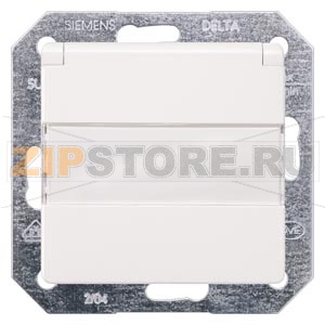 DELTA I-SYSTEM ТИТАНОВО-БЕЛЫЙ РОЗЕТКА SCHUKO10A DC/16А AC 250В C ЗАЩИТНЫМ КОНТАКТОМ C ОТКИДЫВАЮЩЕЙСЯ КРЫШКОЙ C БЕЗРЕЗЬБОВЫМИ КОНТАКТНЫМИ ЗАЖИМАМИ И ПОЛЕМ ДЛЯ НАДПИСИ ЭЛ.-МЕХ.ЧАСТЬ Siemens 5UB1912 