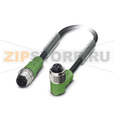 Кабель для датчика / исполнительного элемента Phoenix Contact SAC-3P-M12MS/ 3,0-PUR/M12FR 3-полюсн., PUR без галогенов, темно-серый RAL 7021, Штекеры прямое M12, А-кодирование, к Гнездо угловой M12, А-кодирование, Длина кабеля: 3 м.Минимальный заказ: 1 шт.Упаковка: 1 шт.