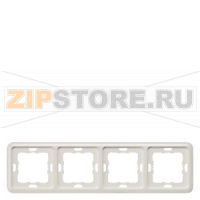 DELTA PROFIL ТИТАНОВО-БЕЛЫЙ РАМКА 4-МЕСТНАЯ С ПРЯМЫМИ УГЛАМИ 293X80MM Siemens 5TG1814