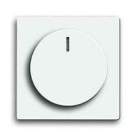 Накладка с ручкой и лампой для поворотного светорегулятора, альпийский белый ABB 1573.87