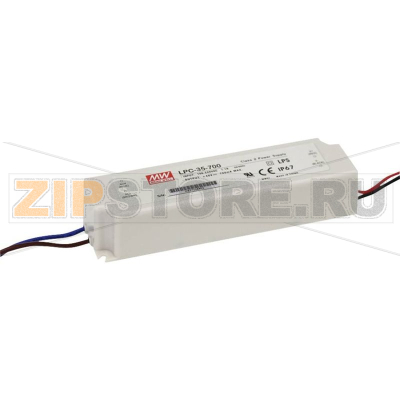 Блок питания для светодиодного освещения, 33.6 Вт, 0.7 А, 9-48 В/DC Mean Well LPC-35-700 