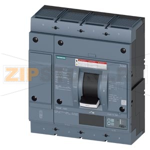 circuit breaker 3VA6 UL frame 800 breaking capacity class  H 65kA @ 480 V 4-pole, line protection ETU556, LSI, In=600A overload protection Ir=240A ...600A short circuit protection Isd=0,6..12x In, Ii=1,5..12x In Siemens 3VA6560-6JT46-2AA0 