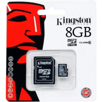Карта памяти с адаптером 8 Гб, class 10 Kingston SDC10-8GB