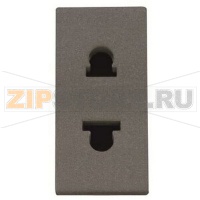 Розетка 16 А, 250 В, антрацитовая ABB 2CLA213501N1801