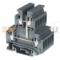 Клемма проходная, 2 уровня, серая CHIKU RTB 4-L/LB-PV