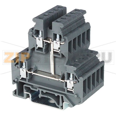 Клемма проходная, 2 уровня, серая CHIKU RTB 4-L/LB-PV 