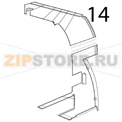 Right side panel Scotsman AC 56 Right side panel Scotsman AC 56Запчасть на деталировке под номером: 14
