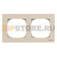 Рамка двухместная, дерево белый ясень ABB 2CLA857200A2001