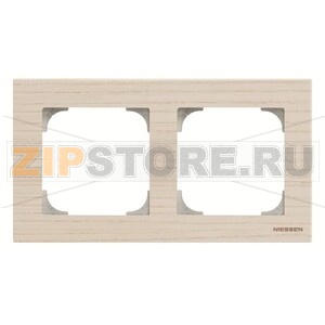 Рамка двухместная, дерево белый ясень ABB 2CLA857200A2001 