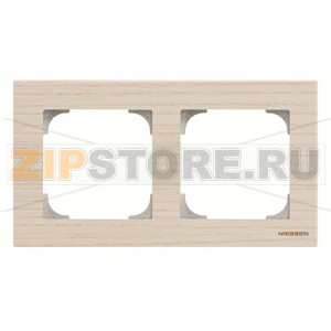 Рамка двухместная, дерево белый ясень ABB 2CLA857200A2001 