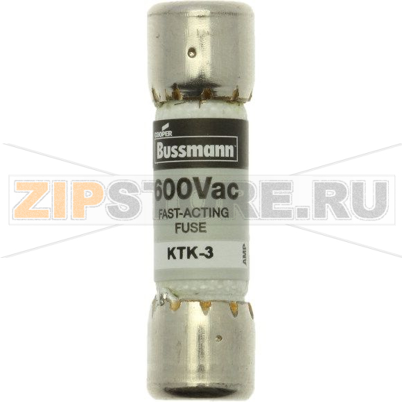 Предохранитель, 3 A, AC 600 В, 100 кА, 10x38 мм, UL, CSA, быстродействующий Eaton LIMITRON FAST A 