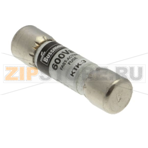 Предохранитель, 3 A, AC 600 В, 100 кА, 10x38 мм, UL, CSA, быстродействующий Eaton LIMITRON FAST A 