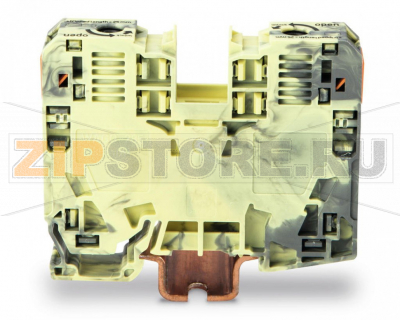 POWER CAGE CLAMP 2-проводные проходные клеммы; 35 мм; боковые маркировочные разъемы; только на рейке DIN 35 x 15; POWER CAGE CLAMP; 35,00 mm; темно-серо-желтые Wago 285-131 