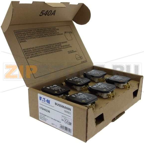 Микровыключатель, 5 A, AC 250 В, IEC размеры выступа 6,3x0,8 Eaton MICROSWITCH T1 5A 250V 000-3 