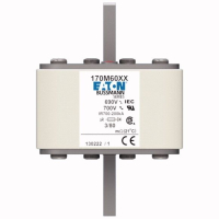 Предохранитель, 900 A, AC 690 В, 200 кА, 3, 76x90x109 мм, aR, DIN, IEC Eaton FUSE 900A 690V 3TN