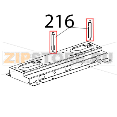 Colonnina fissaggio bruciatore Unox XVC 515G Colonnina fissaggio bruciatore Unox XVC 515GЗапчасть на деталировке под номером: 216