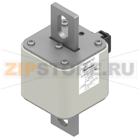 Предохранитель, 900 A, AC 1250 В, 100 кА, size 3, 76x92x159 мм, aR, IEC UL Eaton FUSE 900A 125 