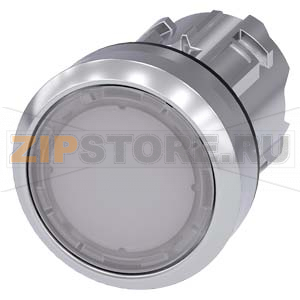 АКТУАТОР КНОПКИ С ВОЗМОЖНОСТЬЮ ПОДСВЕТКИ, 22MM, КРУГЛ., ГЛЯНЦЕВЫЙ МЕТАЛЛ, КНОПКА БЕЛАЯ ПЛОСКАЯ, С ФИКСАЦИЕЙ, ДЕБЛОКИРОВКА НАЖАТИЕМ Siemens 3SU1051-0AA60-0AA0 
