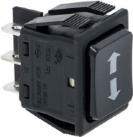 ОДНОПОЛЮСНАЯ ЧЕРНАЯ КНОПКА, 16А, 250В