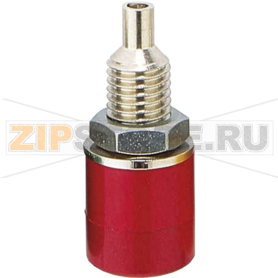 Гнездо лабораторное, Ø контакта: 4 мм, красное, 100 шт TRU Components TC-2519014 