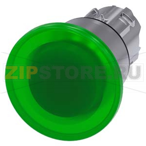 АКТУАТОР ГРИБОВИДНОЙ КНОПКИ С ВОЗМОЖНОСТЬЮ ПОДСВЕТКИ, 22MM, КРУГЛ., ГЛЯНЦЕВЫЙ МЕТАЛЛ, КНОПКА ЗЕЛЁНАЯ, 40MM, С ФИКСАЦИЕЙ, ДЕБЛОКИРОВКА ВЫТЯГИВАНИЕМ Siemens 3SU1051-1BA40-0AA0 
