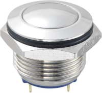 Кнопка антивандальная 48 В/DC, 2 А, 1 x выкл/вкл, без фиксации, IP65, 1 шт TRU Components GQ16B-10/J/S