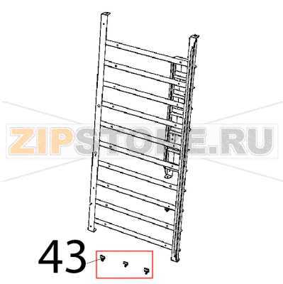 Lateral supports M6, fixing bolts Unox XB 895 Lateral supports M6, fixing bolts Unox XB 895Запчасть на деталировке под номером: 43