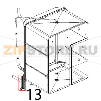 Staffa zincata sostegno muffola Unox XBC 804 Staffa zincata sostegno muffola Unox XBC 804Запчасть на деталировке под номером: 13