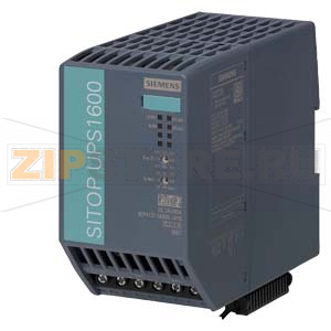 SITOP UPS1600 40A USB БЛОК БЕСПЕРЕБОЙНОГО ЭЛЕКТРОПИТАНИЯ С USB-ИНТЕРФЕЙСОМ ВХОД: DC 24 V ВЫХОД: DC 24 V/40 A Siemens 6EP4137-3AB00-1AY0 