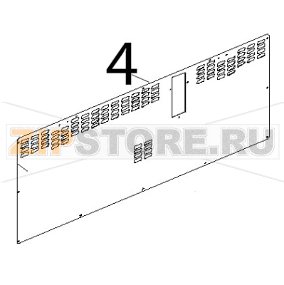 Schiena zincata L.M. elena Unox XF 188 Schiena zincata L.M. elena Unox XF 188Запчасть на деталировке под номером: 4
