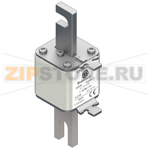 Предохранитель, 400 A, AC 690 В, 200 кА, size 1, 43x59x141 мм, aR, DIN, IEC Eaton FUSE 400A 690 