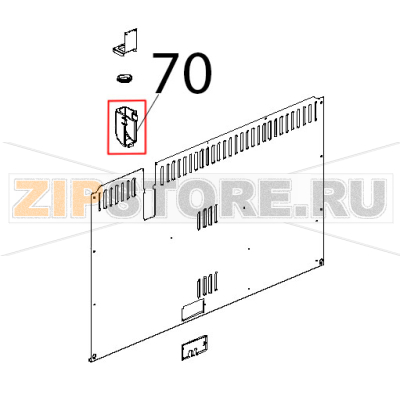 Cuffia copri camino fumi L.M. Unox XBC 604P Cuffia copri camino fumi L.M. Unox XBC 604PЗапчасть на деталировке под номером: 70