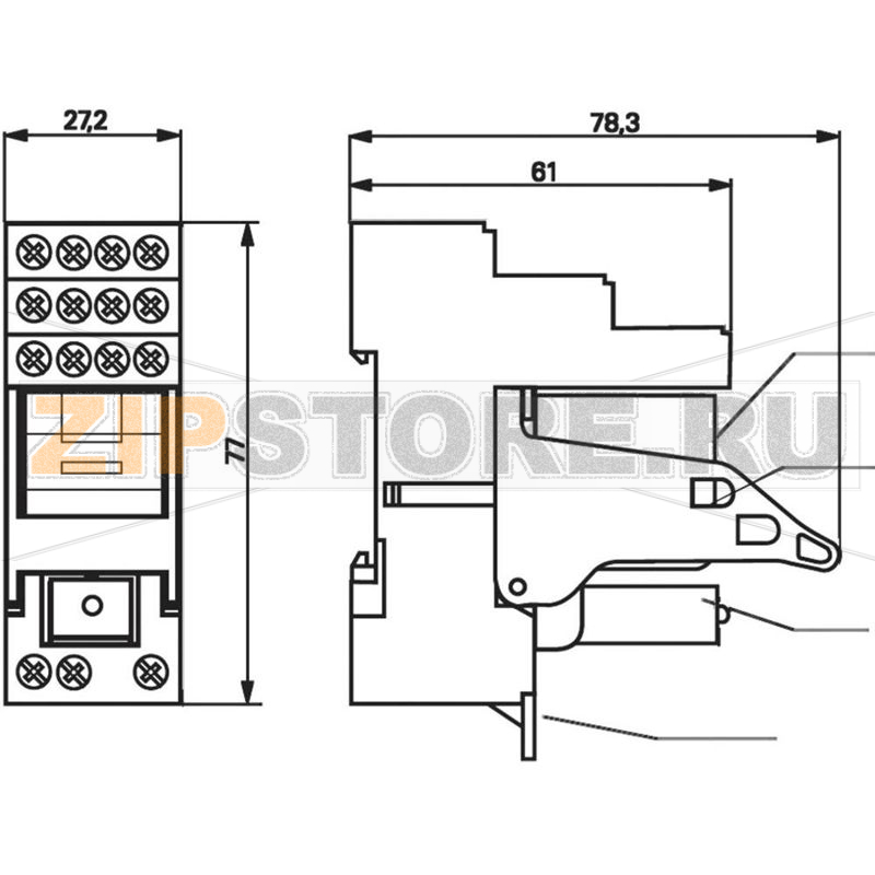 Модуль интерфейсный 24 В/DC, 6 А, 1 шт TE Connectivity PT5L7LC4 
