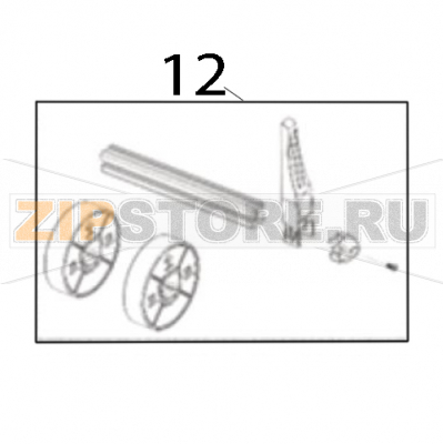 Paper supply spindle assy 1” TSC MH241 Paper supply spindle assy 1” TSC MH241Запчасть на деталировке под номером: 12