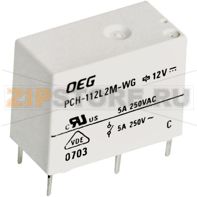 Реле электромагнитное 12 В/DC, 5 А, 1 шт TE Connectivity 1721766-5 
