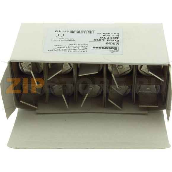 Предохранитель, 10 A, AC 440 В, 80 кА, BS88/F3, 27x80 мм, gL/gG, BS Eaton 10Amp 440V ac OFFSET BL 