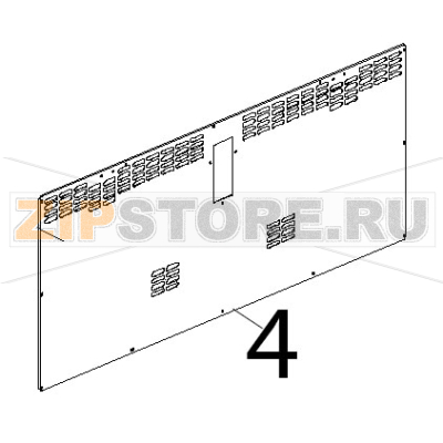 Schiena zincata L.M. rossella Unox XF 193 Schiena zincata L.M. rossella Unox XF 193Запчасть на деталировке под номером: 4
