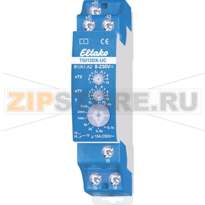 Реле времени на DIN-рейку 230 В/AC, 16 А, 250 В/AC Eltako TGI12DX-UC 