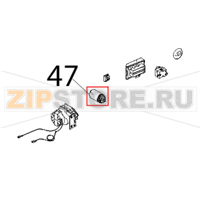 Condens. icar PRL 5 uF, 450 V, faston Unox XF 183 Condens. icar PRL 5 uF, 450 V, faston Unox XF 183Запчасть на деталировке под номером: 47