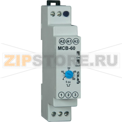 Реле времени 230 В/AC, 24 В/DC, 24 В/AC, 4-60 с, 1 шт Entes MCB-60 