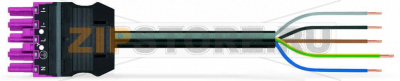 Кабель соединительный; Eca; розетка/открытая; 5-полюсов; код. B; H05VV-F 5G 1,5 мм; 1 м; 1,50 mm; синие Wago 771-9935/106-107/080-000 Protected against mismating and maintenance-freeAdditional variable coding is possible.Components can be clearly printed on and color-coded to meet custom requirements....