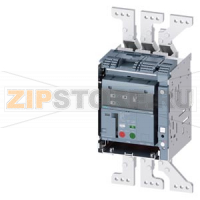 draw-out molded case circuit breaker with guide frame and PSS frame 1600; with RTC and 4AUX trip alarm switch S24; Icu "C" Icu=110kA @ 415V, 3-pole ETU320, LI, In=1000A rotary coding switch Ir=400...1000A Ii=1.5...15 x In N conductor protec. adjustable op