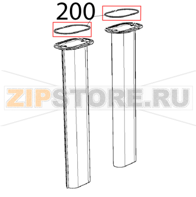 Guarnizione corda fibra di vetro Unox XBC 615EG Guarnizione corda fibra di vetro Unox XBC 615EGЗапчасть на деталировке под номером: 200