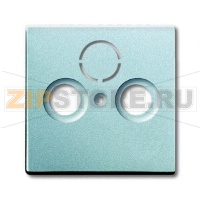 Накладка для TV-R-SAT розетки, серебристый алюминий ABB 2CKA001724A4262