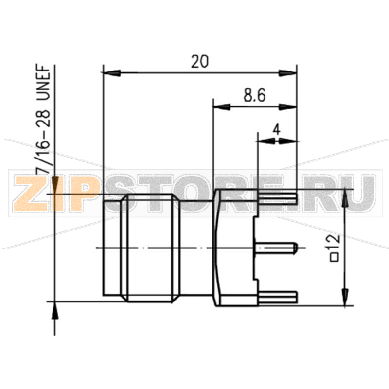 Разъем TNC, 50 Ом, 1 шт Telegärtner J01011A2944 
