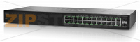 Коммутатор Неуправляемый Cisco - 110 series, Layer 1, 24-1GbE, 2-combo-1GbE, ROM-128MB, RAM-128MB, rack mount, SG110-24-EU