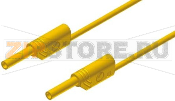 Провод тестовый 1 м, 10 A, 1000 В/AC/DC, желтый Hirschmann 975696703 