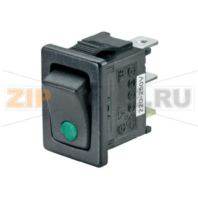 Переключатель клавишный 250 В/AC, 6 А, 1 x выкл/вкл, жёлтый, 1 шт SCI R13-66B2-02 