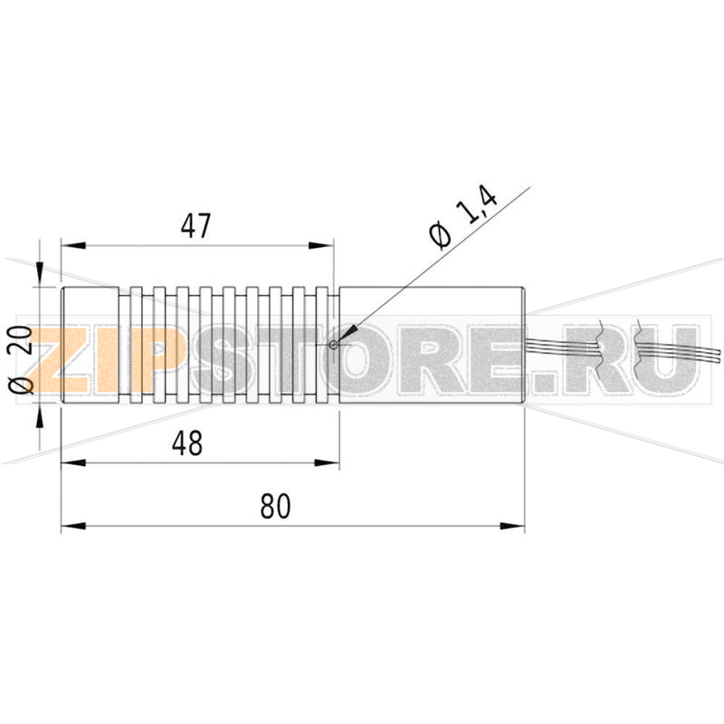 Модуль лазерный, зеленый, 5 МВт Picotronic LD532-5-3(20x80) 